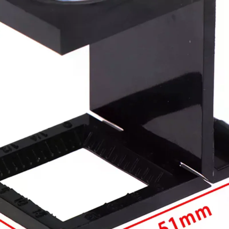 5X/10X 28/60mm Folding Magnifier Stand Loupe with Scale for Textile Optical Glass Tool