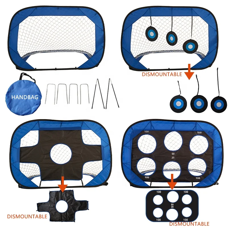 

Складные ворота «четыре в одном» для занятий спортом на открытом воздухе и футболом для детей и родителей — ворота с отскоком