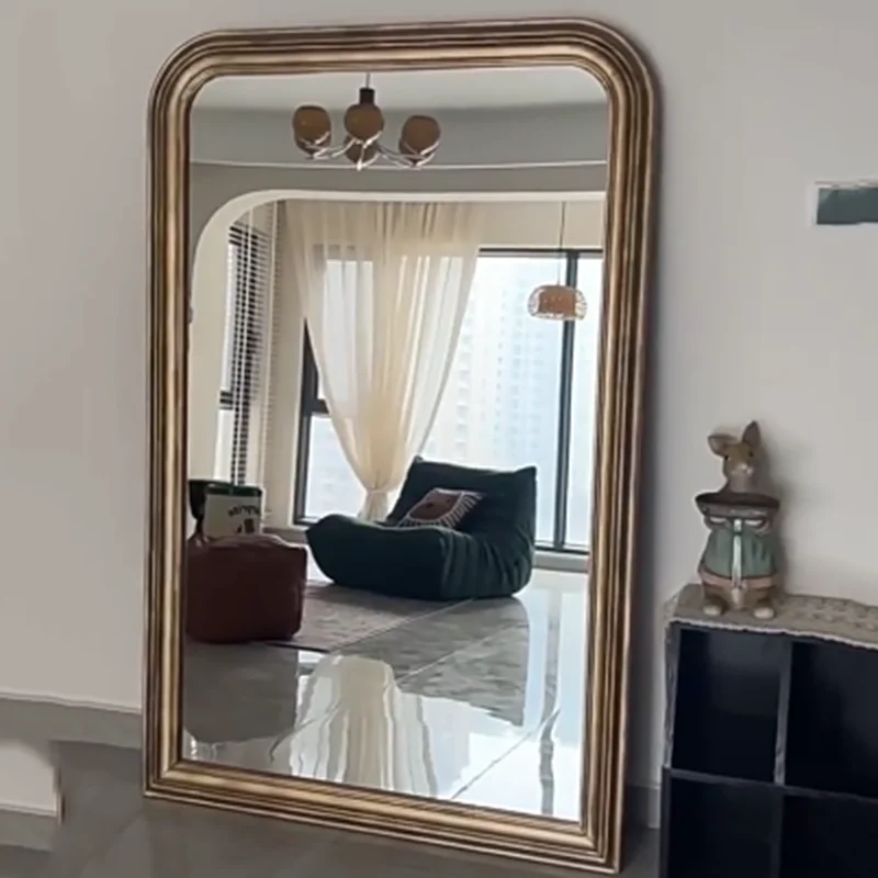 

Rectangle Women Mirror Makeup Nordic Art Macrame Standing Mirror Design Aesthetic Espejo Maquillaje Luz Home Accessories
