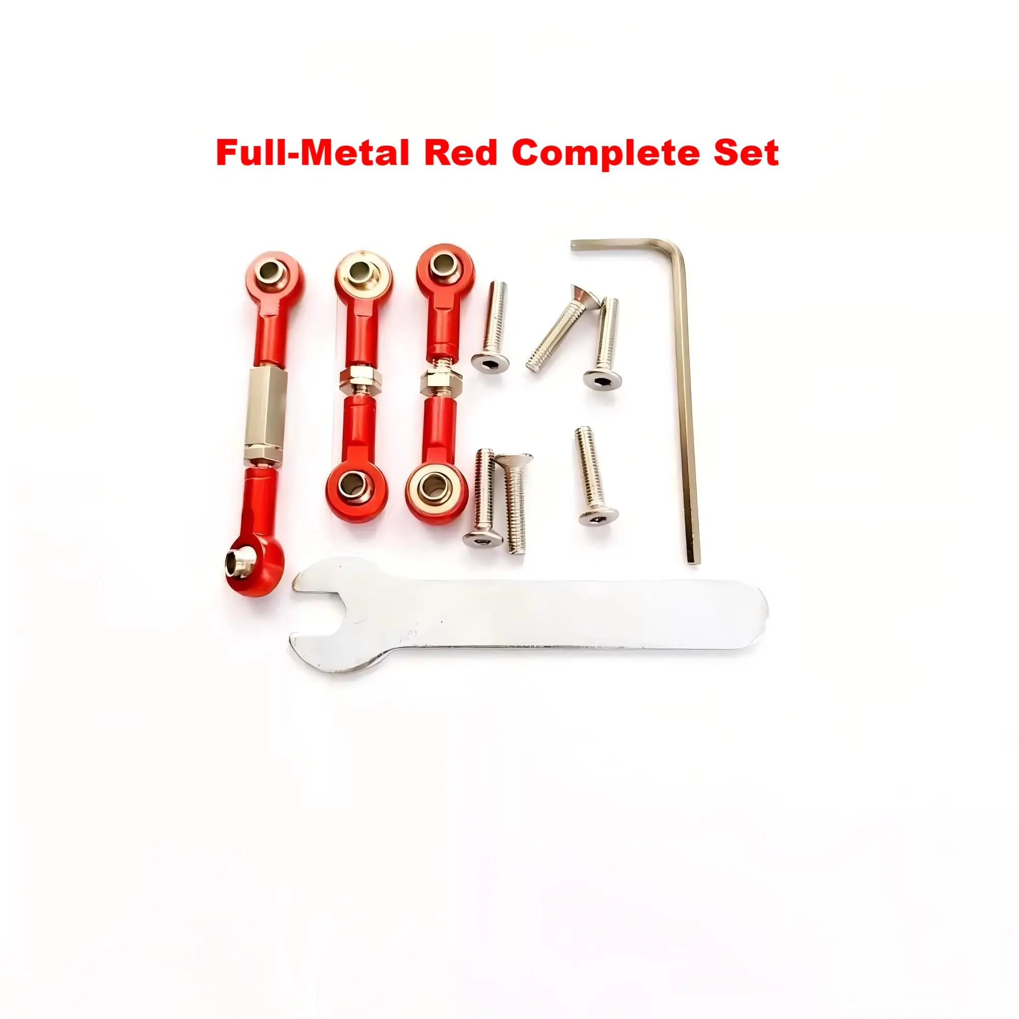 RC Metal Steering Tie Rod Set for Tamiya TT02 TT02T, Adjustable Servo Linkage Upgrade, Car Steering System Aluminum Alloy Parts