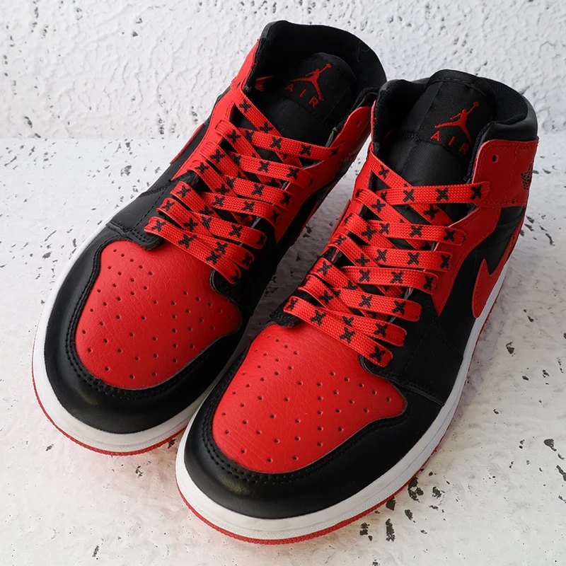 Lacets Lumineux Plats Antidérapants pour Baskets, Colorés, Noirs, Rouges, AF1/AJ, dehors de Basket-ball, Course à Pied, Nouveauté