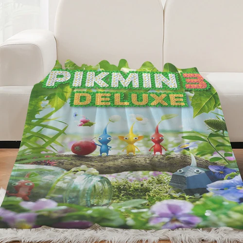 H-Pikmins 애니메이션 소파 담요, 극세사 침구, 푹신하고 부드러운 담요, 킹 사이즈 담요, 따뜻한 무릎 침대, 플리스 캠핑  Best5