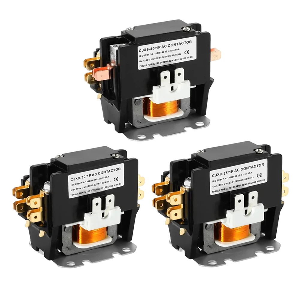 

1 Pole Air Conditioner Contactor HVAC Motor Contactor Furnace Relays Air Conditioner Condenser Compressor Accessories