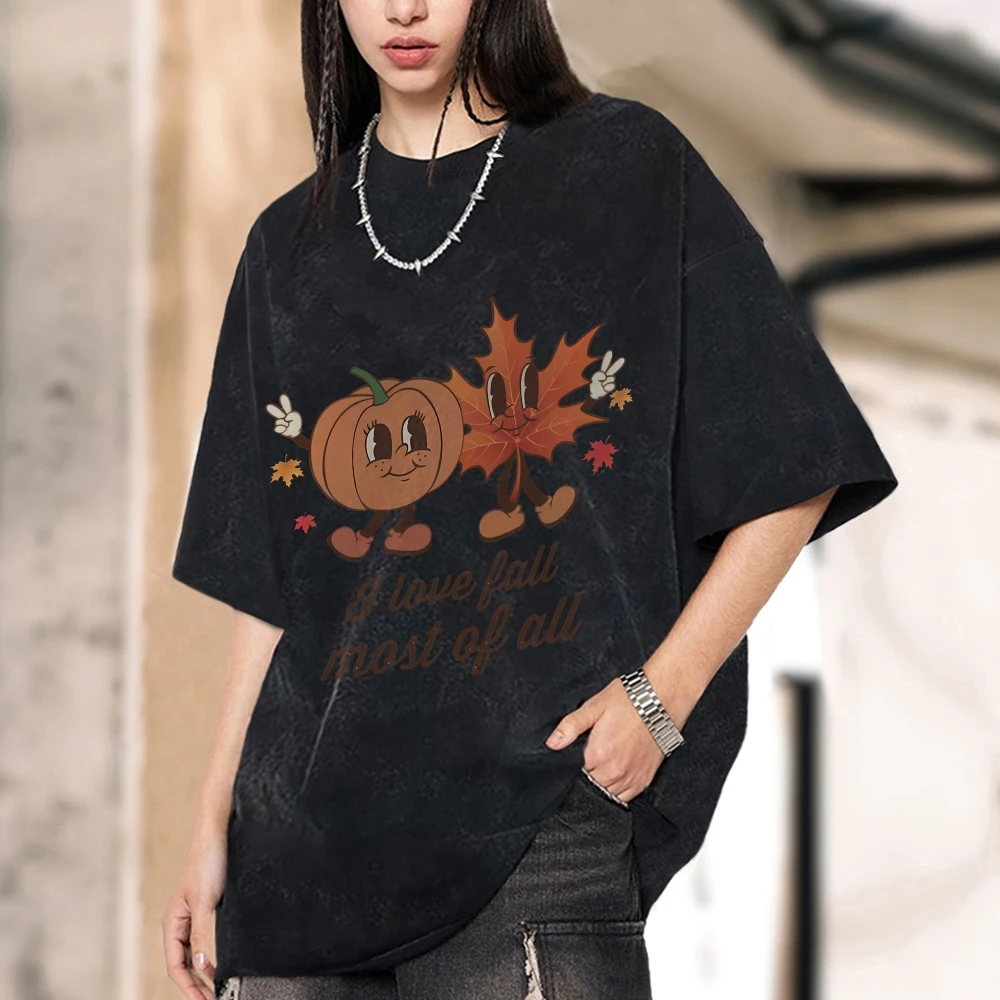 

Pumpkin Leaves Fall Tee Girls Fall Shirts I Love Fall Most of All Shirt halloween Autumn T-shirts Thanksgiving Dinner Gifts