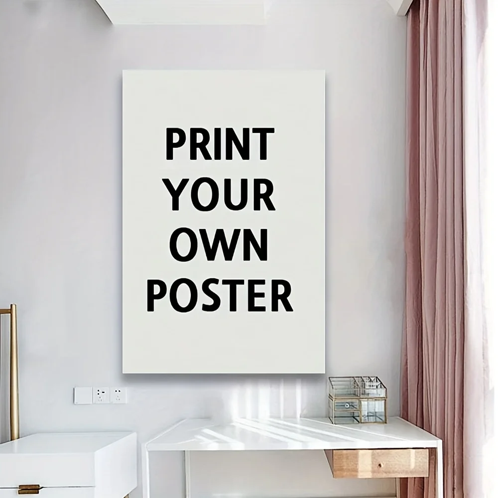 Custom Family Portrait Canvas Painting, Personalized Upload Your Photo Art Print, Customized Image Wall Poster, Unframed Bedroom