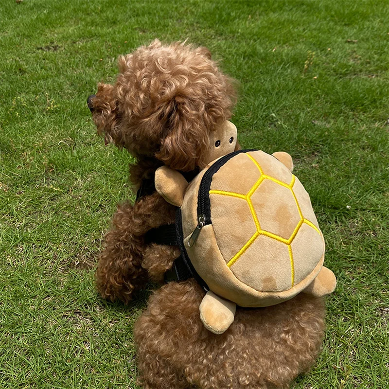 Pet Self Carry Backpack Turtle Shape Small Dog Adjustable Cartoon Cute Travel Camping Hiking Portable Harness Dog Backpack