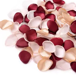 100pcs/bag Mixed Color Silk Satin Rose Petals for Wedding Marriage Table Decoration Vanlentine's Day Birthday Party Decor