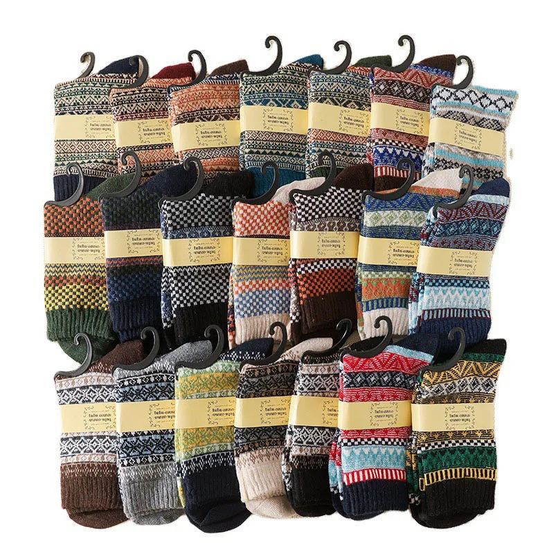 Chaussettes épaisses en coton pour hommes, lot de 5 paires de chaussettes de haute qualité, mode, 4 saisons, loisirs, respirantes, déodorant, Tube