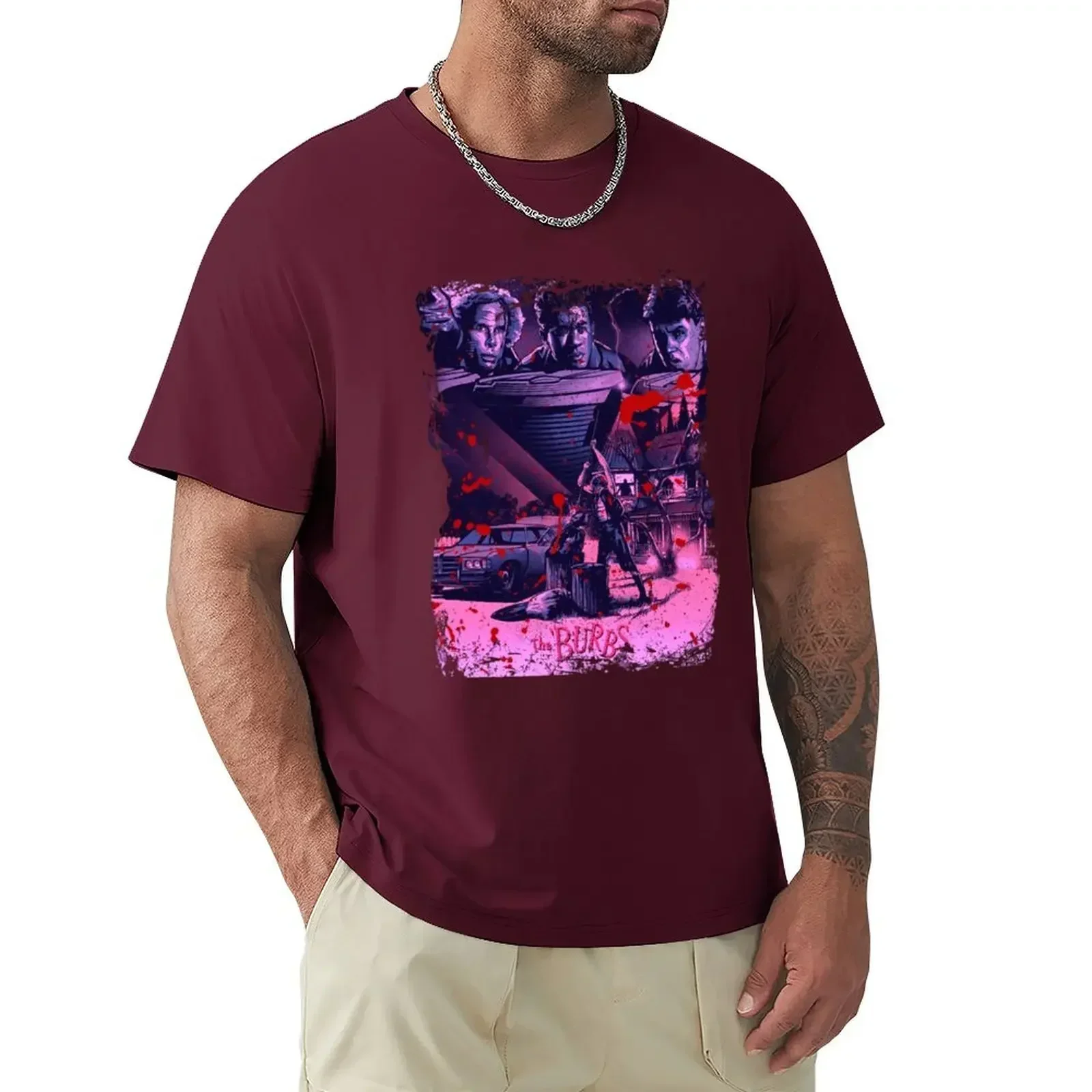 Short sleeve tee men t shirt Strange Happenings The Burbs - Explore the Dark Secrets of Your Neighborhood T-shirt tees blacks