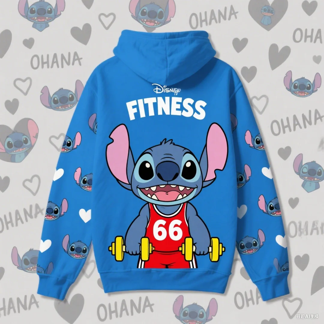Disney Stitch graphic hoodie 3D Print Autumn Fashion Leisure Sweatshirts Y2K Children's Hoodies Men's And Women's Hoodies