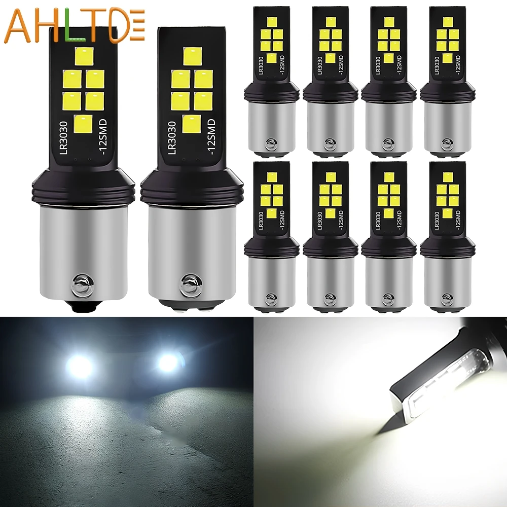 

10X Car 1156 1157 7440 7443 Styling Auto Turn Signal License Plate Lamp ultra bright Waterproof Brake Light Reverse Strobe Bulbs