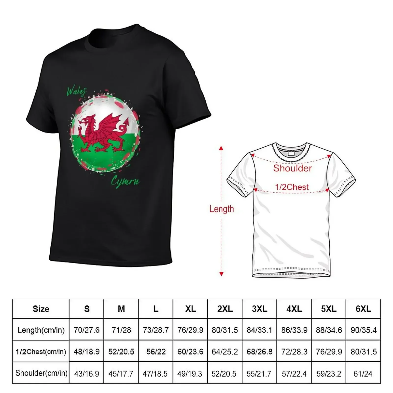 Wales Cymru Football Welsh Dragon T-Shirt designer shirts tees mens graphic t-shirts funny