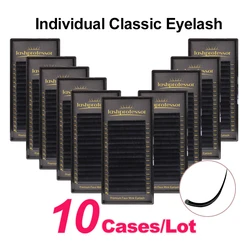 Lashprofessor Fast Ship 16rows/case 5~25mm Mix Premium Natural Synthetic Mink Individual Eyelash Extension Classic Volume Lashes