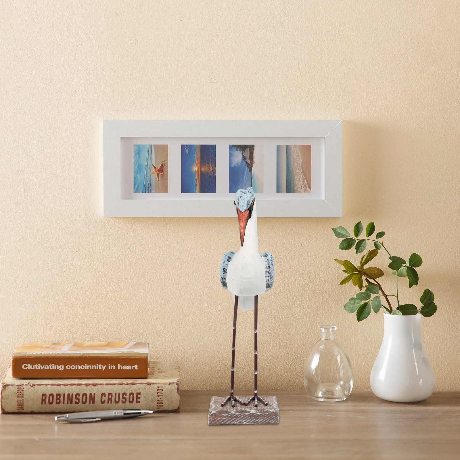 

Wooden Seagull Decoration Beautiful Home Furnishing Ornament Bedroom Living Room Study Office Nautical Seagull Seabird Statue