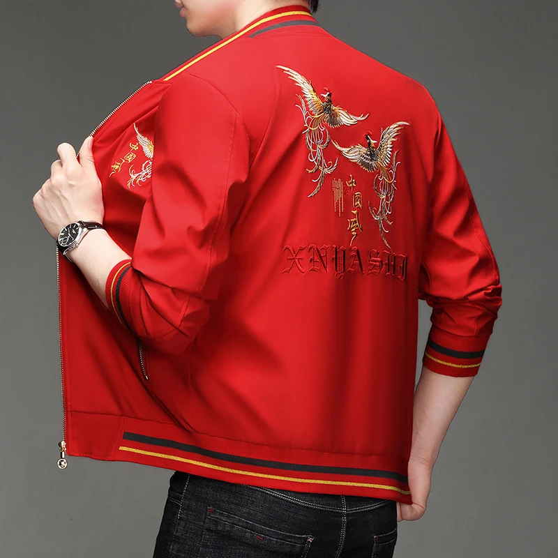 

Новая мужская куртка-бомбер с вышивкой для весны, осени и зимы 2025 года, повседневная, в бейсбольном стиле, верхняя одежда из полиэфирного волокна