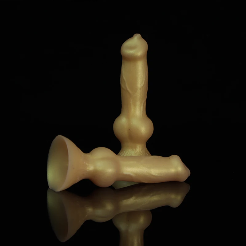 9.8*27mm Soft Small Wolf Penis Mini Dog Knot Dildos Realistic Animal Penis Suction Cup Anal Sex Toys For Female Strapon Erotic