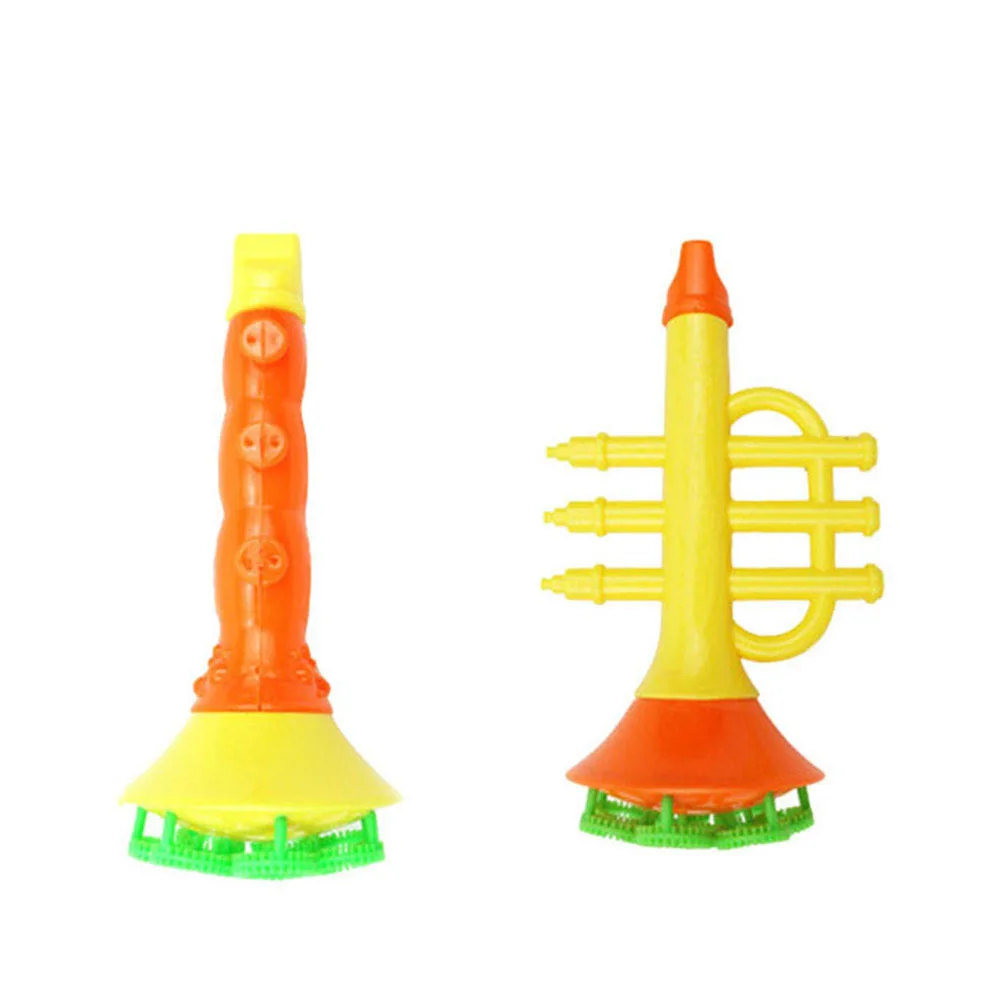 2 قطعة آلة موسيقية متينة على شكل فقاعات سهلة التشغيل للاستخدام الداخلي والخارجي للأطفال في الصيف منفاخ بلاستيكي ممتع للأطفال منفاخ فقاعات #4