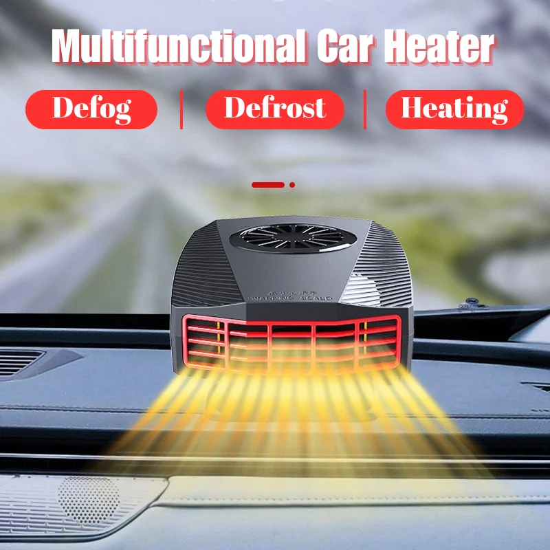 

12 В 150 Вт 4-в-1 автомобильный обогреватель лобового стекла, быстрый нагрев и воздушный охладитель 360 ° Вращающийся подключаемый автоматический размораживатель, антизапотеватель