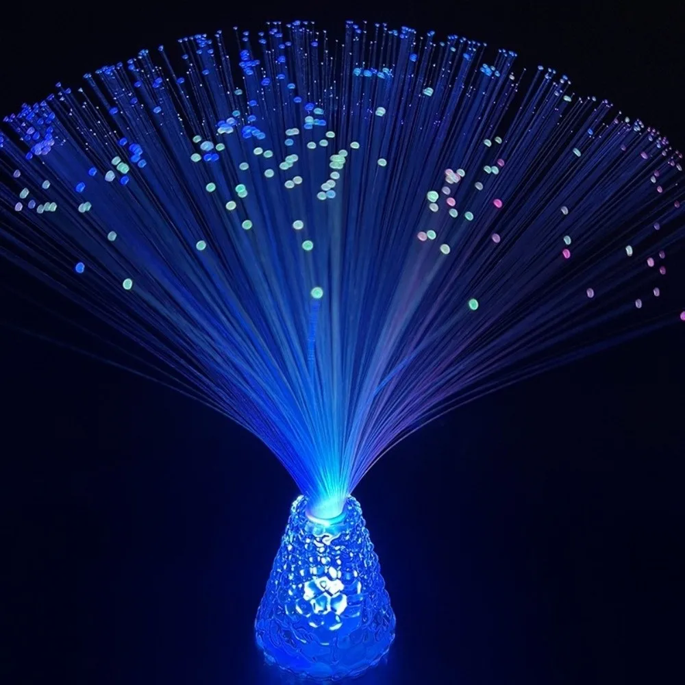 Creative Multicolor Fiber Optic Lamp Transparent base Color-Changing LED Luminous Night Light Starry Sky Atmosphere Lamp