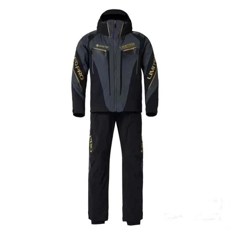 2025 New S Brand Rock Fishing Clothing Set Plus Size Waterproof and Warm Fishing Jacket and Overall Pants 2pcs Set RT-151X