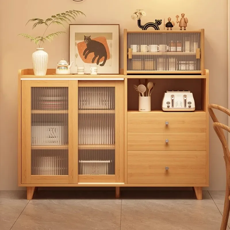 

Integrated storage against the wall household dining cabinet