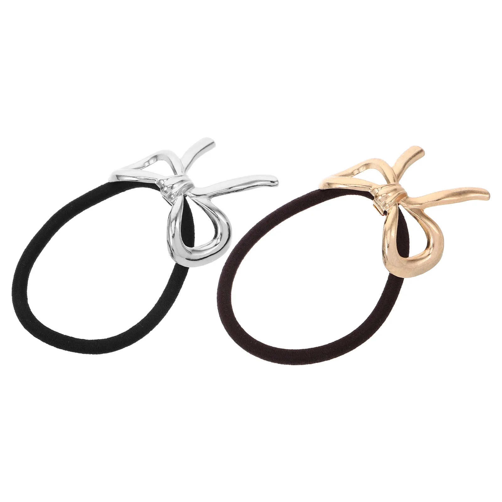 

Elegant Alloy Bow Hair Ties Durable Metal Ponytail for Women Girls Korean Style Hair naments Trendy Accessories