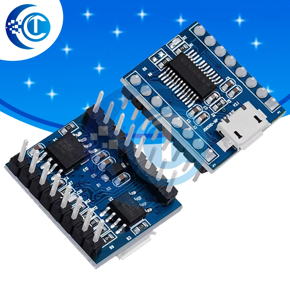 16M Memory JQ6500 MP3 Module (1PCS) - USB 1-5 Channel Voice Playback for Smart Devices