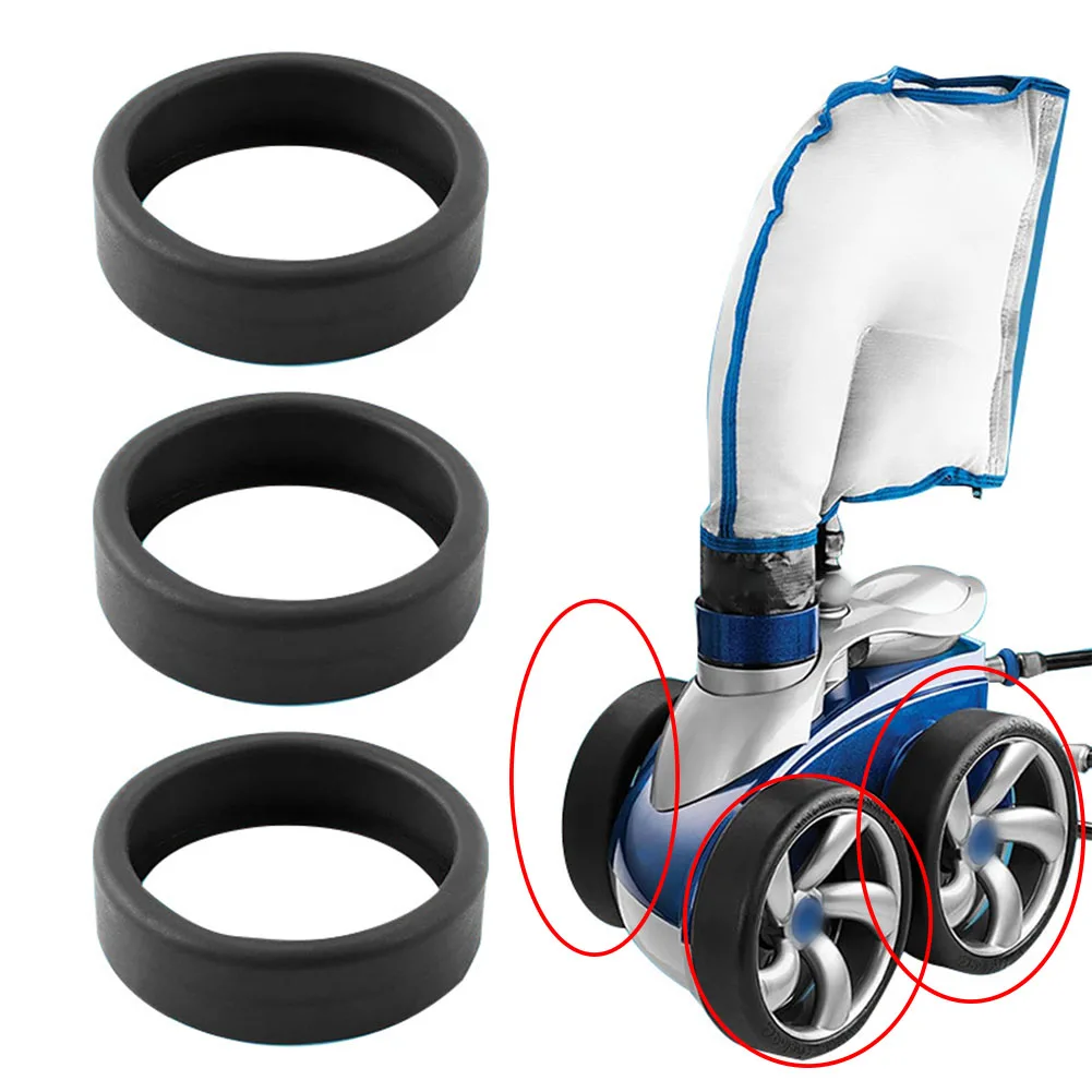 Versatile Pool Cleaner Tires Pool Cleaner Tires No Tool Installation Robust Material Wear Resistant Easy Replacement