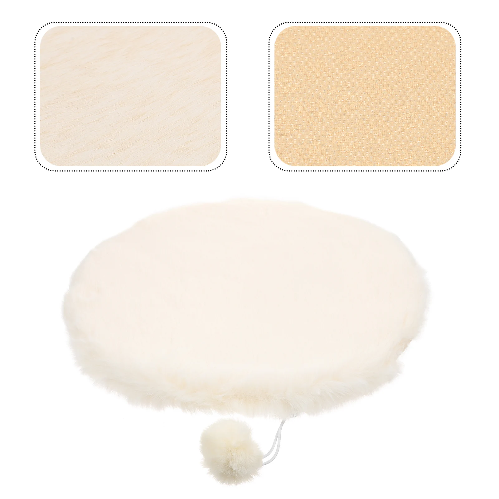 

1pc Warm Pet 40cm Kitten Cheese White Round Pet Warm Cushion Soft Cat Sleeping Cushion Padding Dual Use Kitten Bed