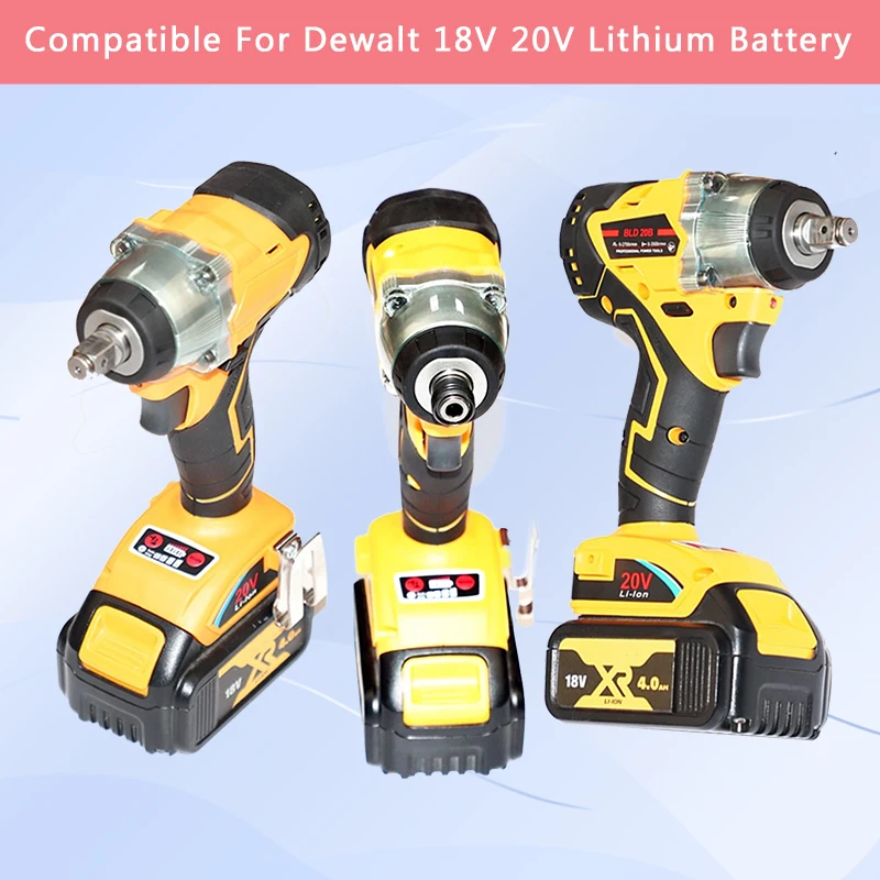 Cordless Trechargeable Brushless Impact Wrench Screwdriver Electric Power Tool Compatible For Dewalt 18V 20V Lithium Battery Hot