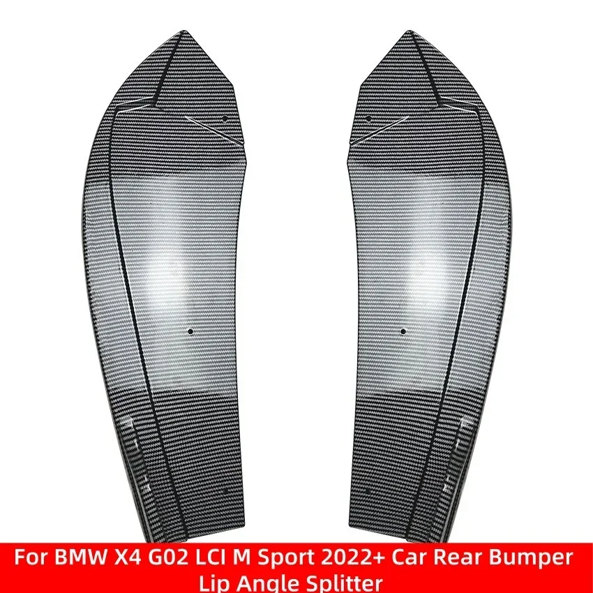 

2pcs for BMW X4 G02 LCI M Sport 2022+ Car Rear Bumper Lip Angle Splitter Spoiler Diffuser Protector Anti-scratch Wing Side Skirt