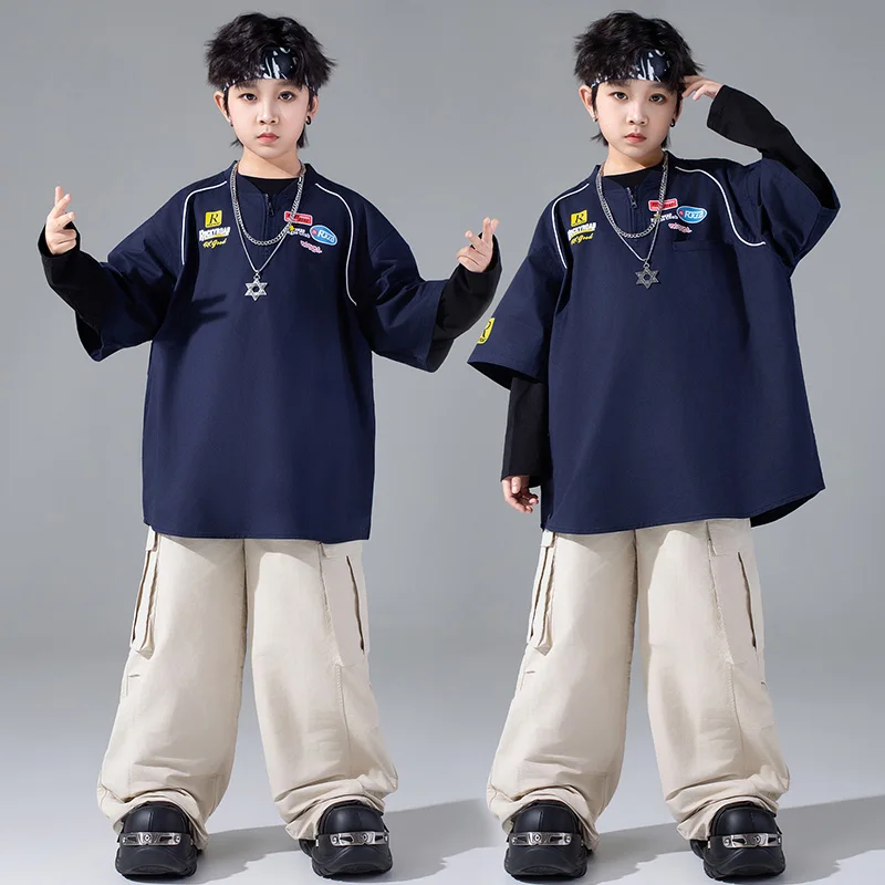 vetements-hip-hop-pour-enfants-costume-de-danse-de-rue-hauts-bleu-marine-pantalons-kaki-pour-garcons-spectacle-de-danse-jazz-tenue-de-scene-cool-streetwear-4816
