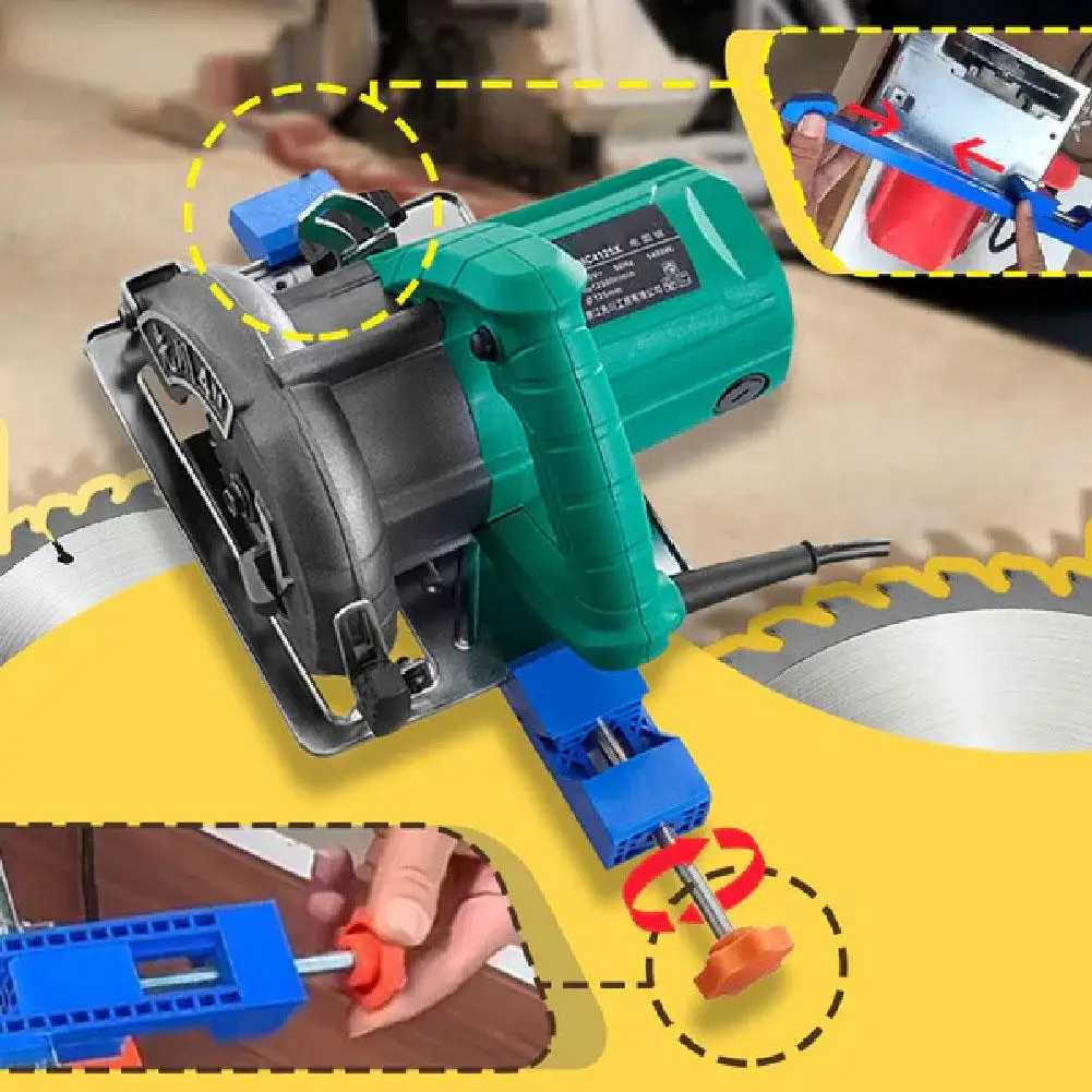 1/2pcs Circular Saw Milling Positioning Clamps Adjustable Cutting Machine Base Guide Two-way Reverse Buckle For 4'' Dust Cutter