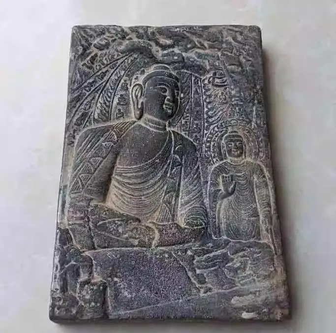 Rare Old Tang Dynasty Pottery Luoyang grottoes Buddha statues brick carving and rubbings of inscriptions