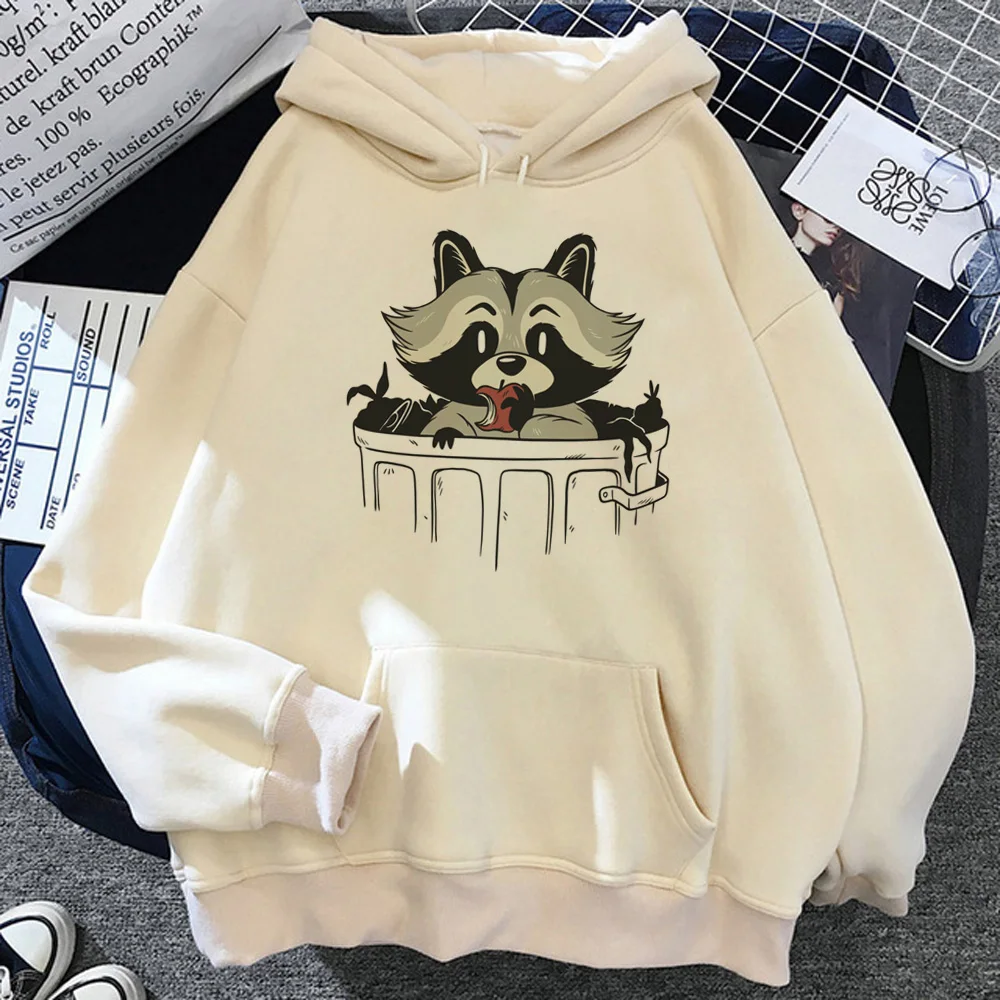 Racoon hoodies women 90s Winter  funny 2023 Hooded Shirt women graphic tracksuit