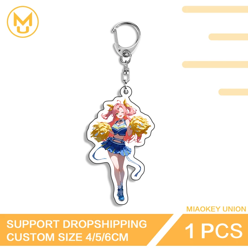 Zenless Zone Zero Car Keychain Nicole Demara Sexy Cheerleading Team Girl Standing Posture Keyholder Suitable For Keepsake Gift