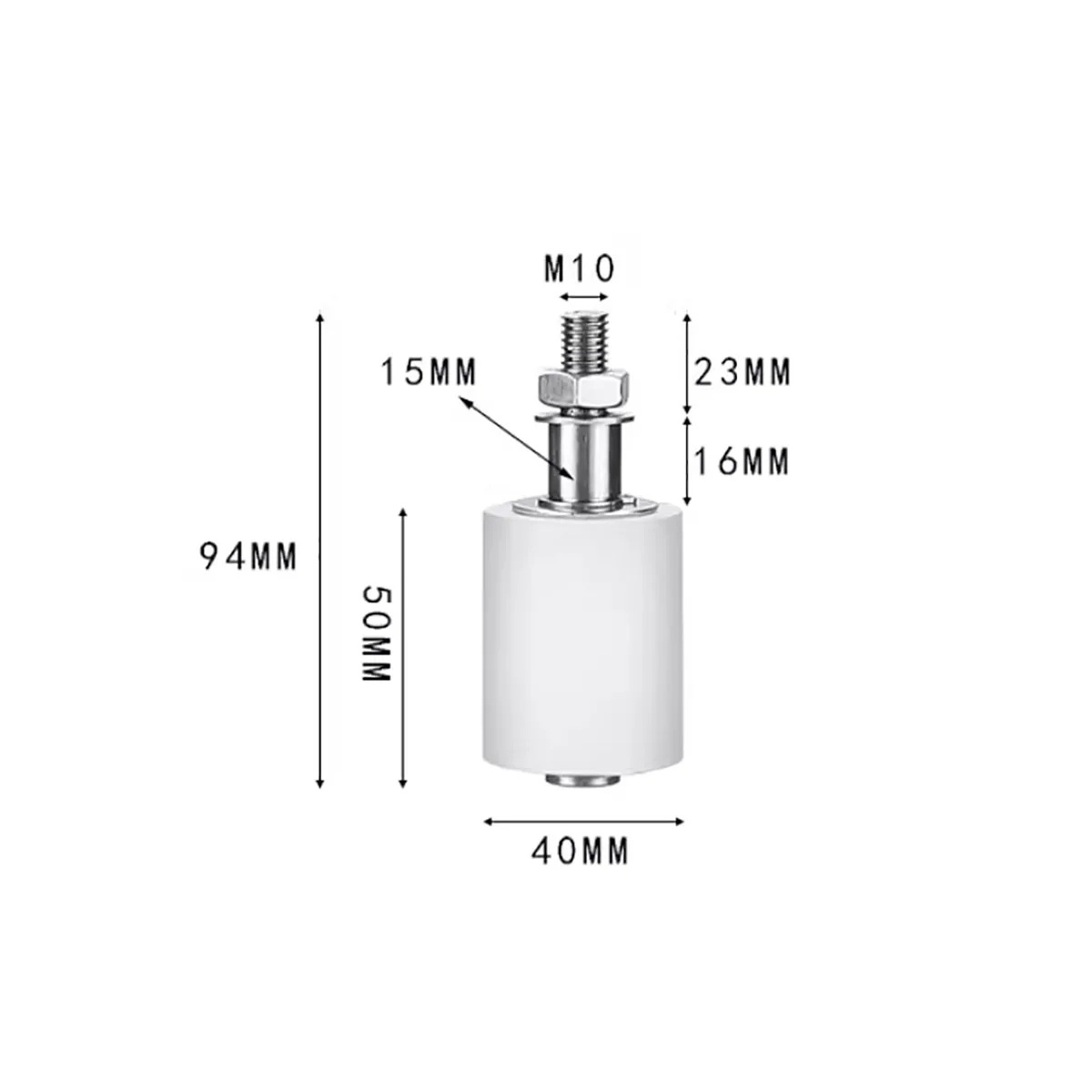 بكرة نايلون من الفولاذ المقاوم للصدأ 304، أجهزة صناعية ثابتة ومتينة بقطر 25/30/40/48/50 مم