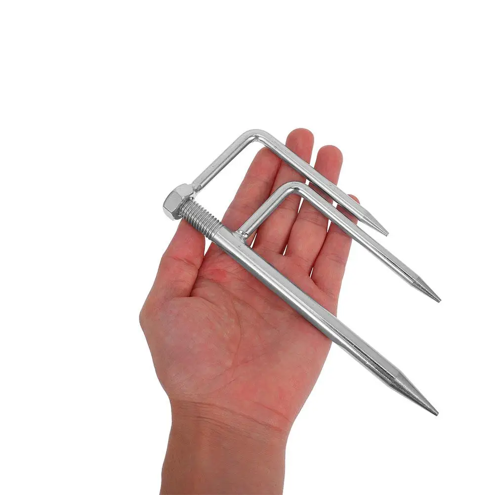 Paraguas portátil, estaca de tierra, sombrilla de alta resistencia, soporte para sombrilla de arena para playa, ancla de Metal de tres puntas para muebles de Patio, 2 uds.