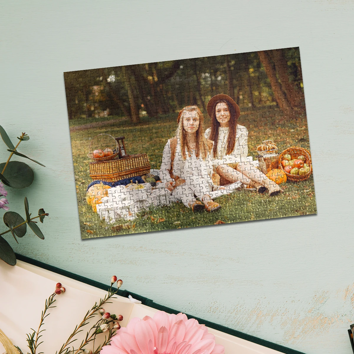 35/300/500/1000 Uds. Rompecabezas de fotos personalizado rompecabezas de pareja para cada pieza es única-piezas se ajustan a juntas perfectas