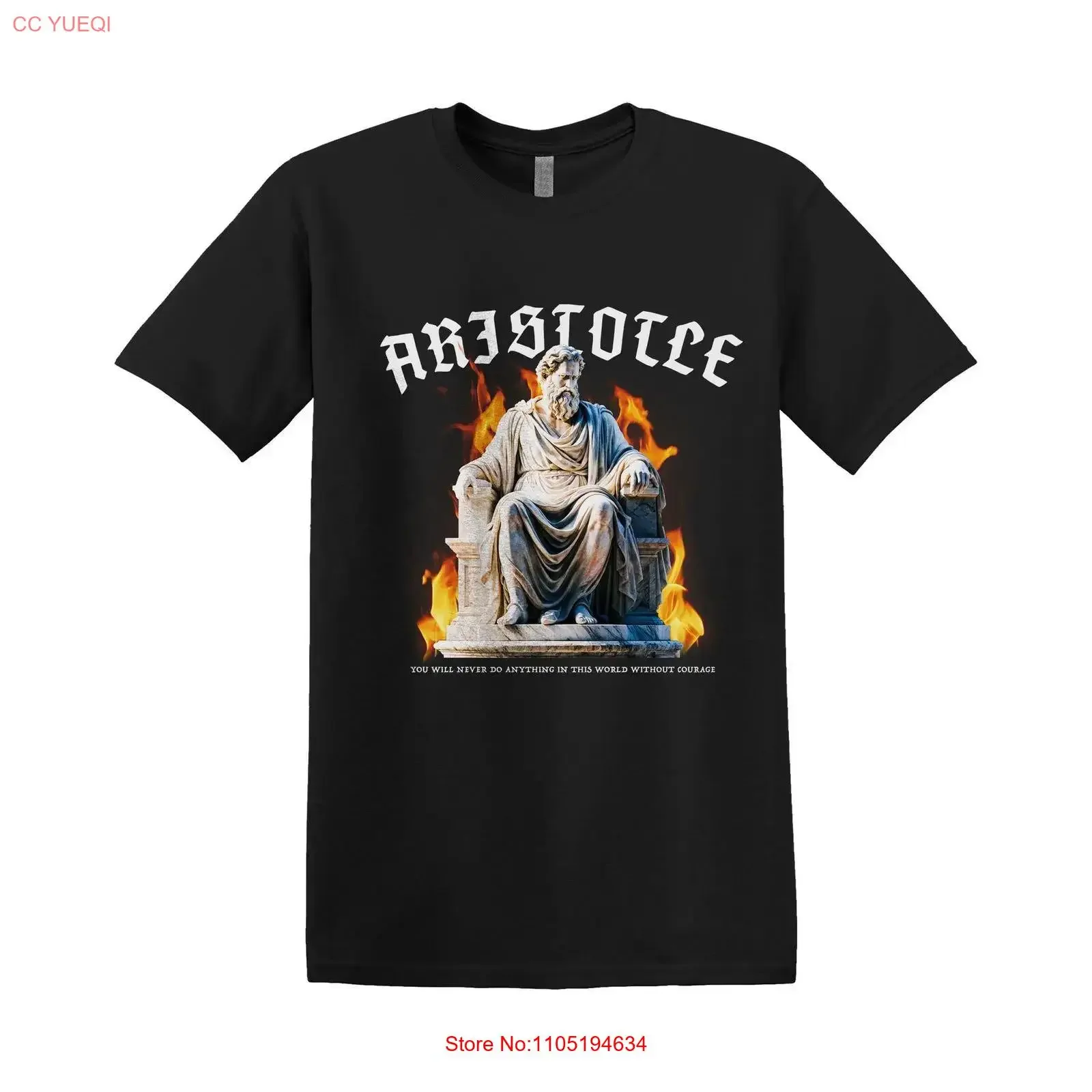 Aristote Style Vintage t petit haut drôle mème blague blague pour lui papa Collage philosophie grecque Streetwear vintage lavé