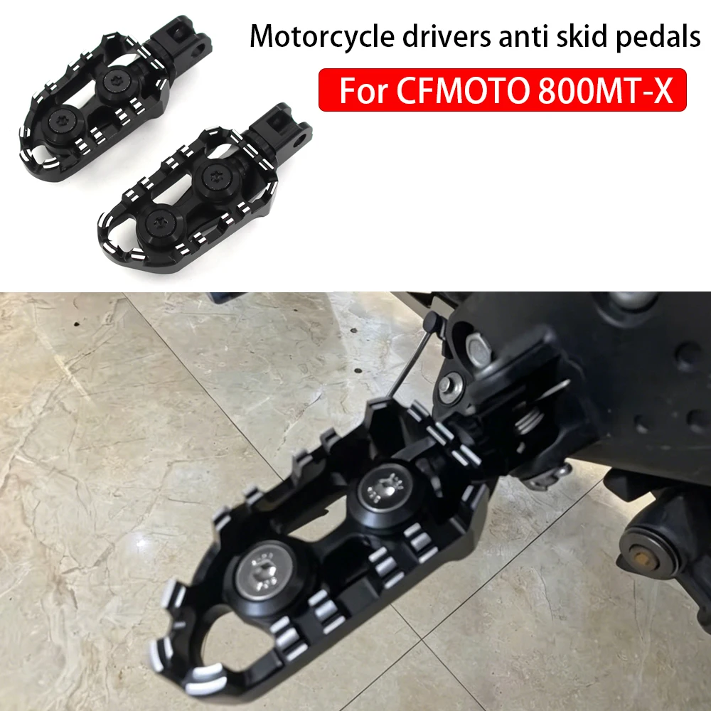 800 MT-X Foot Pegs Pedals Aluminum Wide Footrest Rider Motorcycle Foot Peg Extension Anti-Slip Accessories For CFMOTO 800MT-X