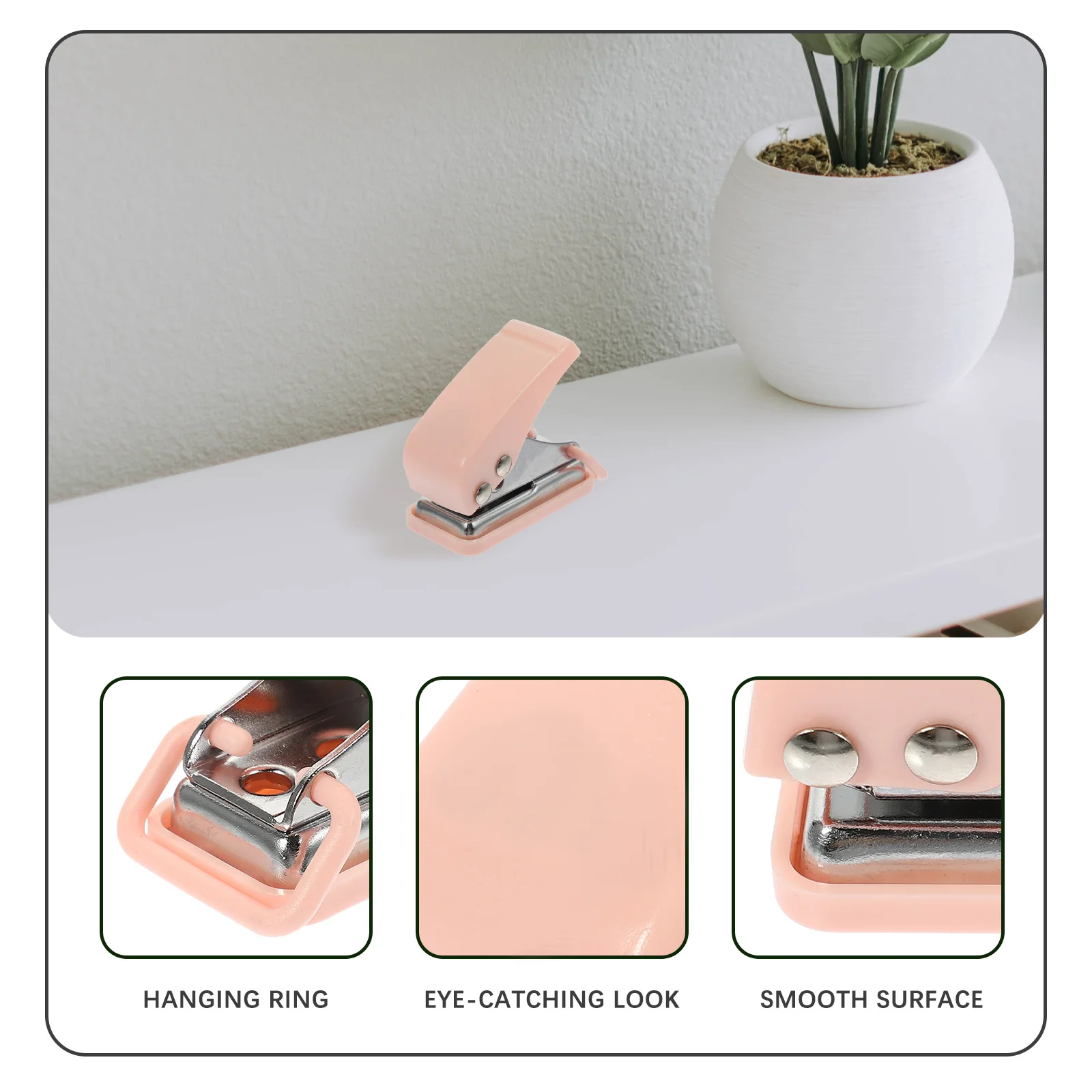 Mini Hole Punch Decorative Stapler For School Office Portable Stationery Desktop Organizer Students Durable Small Stapler