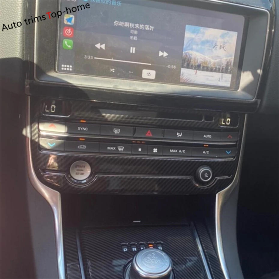 

Head Light Button Electrical Park Handbrake EPB Decoration Cover Trim Carbon Fiber Car Accessories For Jaguar XF XE 2016 - 2019