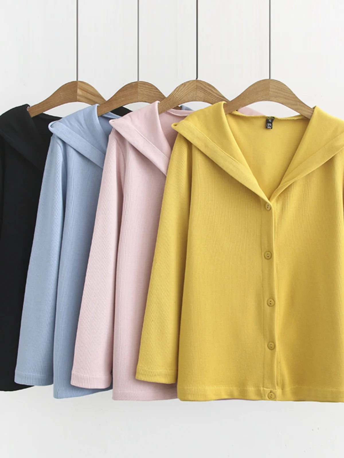 

plus Size Women's Knitted Open Cardigan Hooded Loose Outerwear Color Autumn 2023 Korean Style for Plump MM