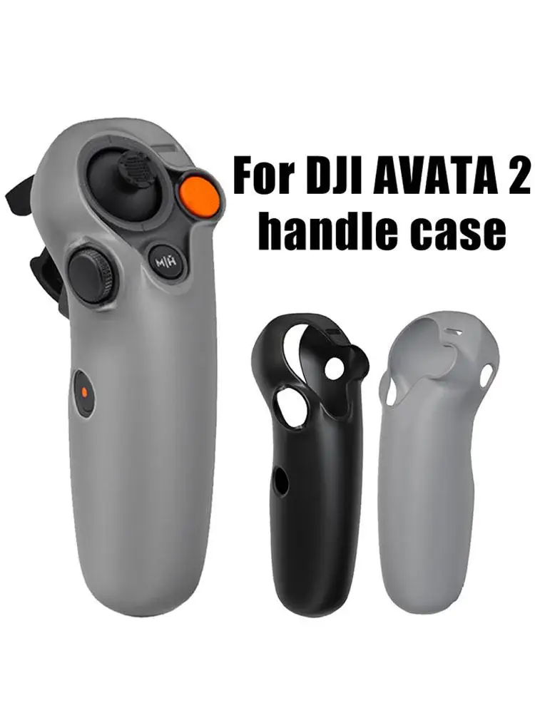 Dji avata 2/rc movimento 3 capa protetora de silicone, anti-queda, anti-riscos, à prova de poeira e suor, preto/cinza