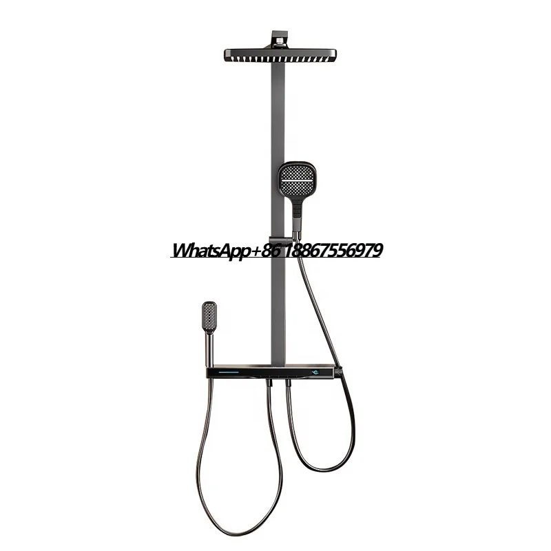

Oleah Hot Sale Bathroom Shower Sets Atmosphere 4 Piano Key Bathroom Mixer Tap With Shower Set LED Digital Display