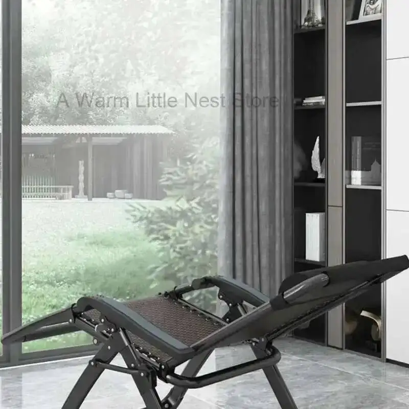 

Lounge Folding Rattan Office Relax Chaise Home Relaxation Chaise Lounge Lazy Balcony Sillon Reclinables Terrace Furniture QF50TY