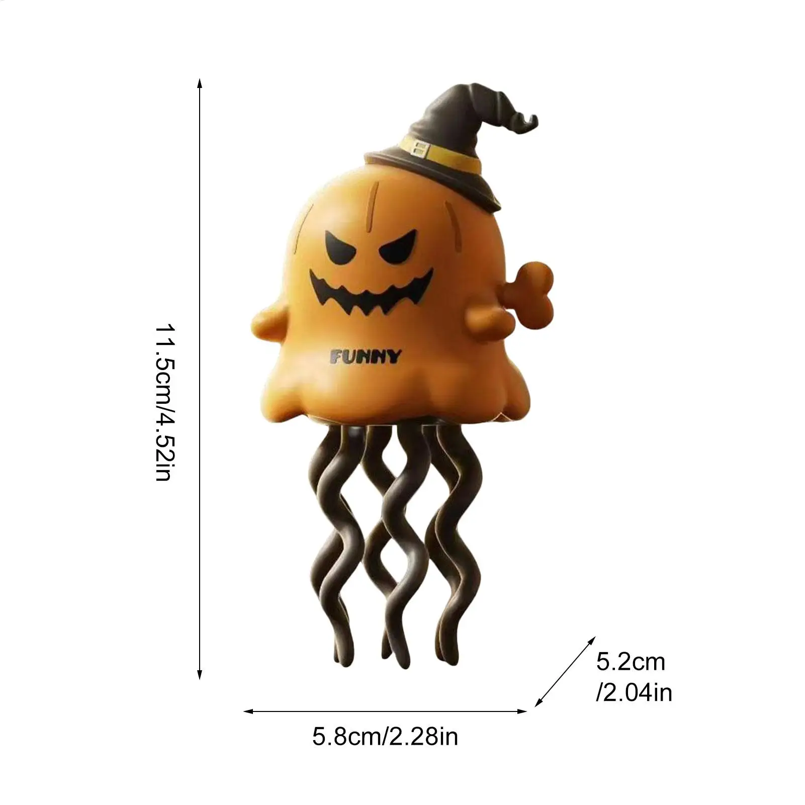 Uurwerk Speelgoed Dansende Spook Pompoen Uurwerk Figuur Kalmerende Metgezel Ontspannende Gak Joke Prop Voor Slaapkamer Nachtkastje Dashboard
