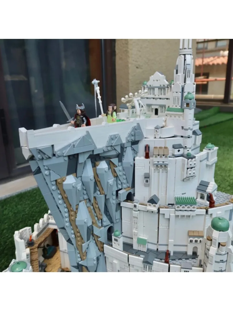 Günstigste 2026er Modellbausätze: 8278 Teile Minas Tirith Bausteine – Die Hauptstadt, Trendmodell, Geschenke für Erwachsene, Spielzeug