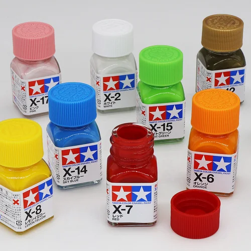 Imagen 2 del producto Pintura TAMIYA, pintura esmaltada a base de aceite, brillo, asuntos militares, modelo Gumdam, accesorios para colorear hechos a mano, X1-X24, 10ml
